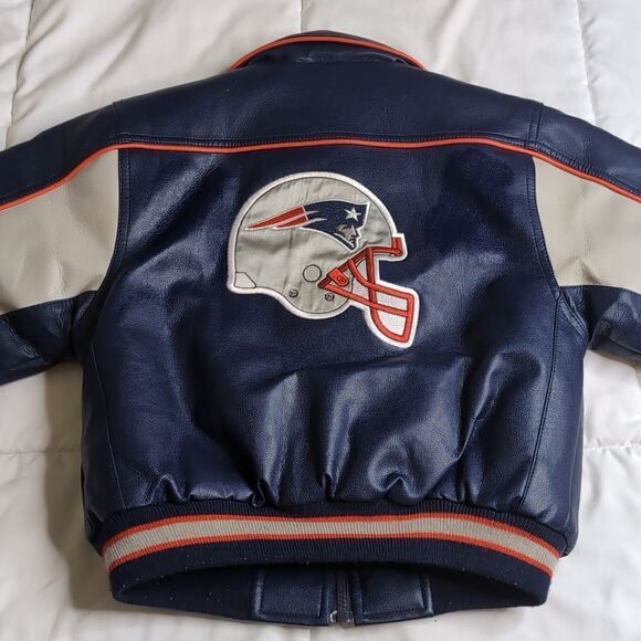 NFL New England Patriots Kids Medium (5-6) Faux Leather Sports Jacket Football - Picture 6 of 10
